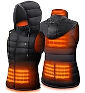 Dr. Prepare Heated Vest, Mens winter hooded Heated vests outerwear for men women, Lightweight bat...