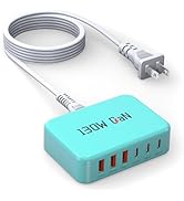 Boyunenge 130W 6 Port Fast Charger, USB C Charger Block Multiple Ports Charging Station Hubs, Com...