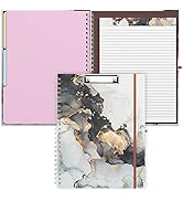 Rimilak Spiral Clipboard Folio with Refillable Lined Notepad, 14.5 x 9.8Inch, Hardcover Clipboard...