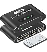 HDMI Switch 3 in 1 Out, 4K@30Hz HDMI Selector with Remote Control, 3 Ports HDMI Switcher, Perfect...