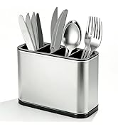TODAYGO Utensil Holder, Silverware Organizer Caddy for Countertop Kitchen with 4 Compartments, Fl...