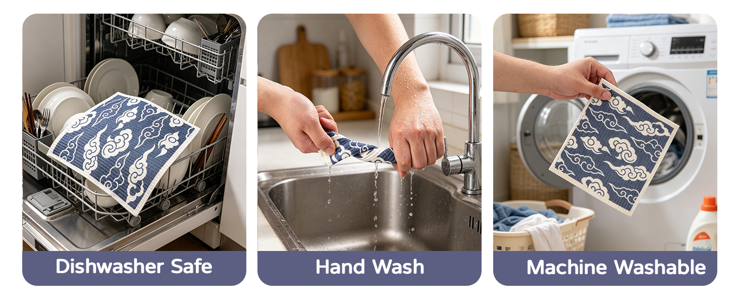 Dishwasher Safe / Hand Wash / Machine Washable