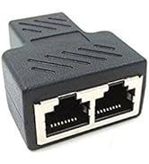 RJ45 Splitter Adapter,SinLoon RJ45 Female 1 to 2 Port Female Connector Interface Ethernet Cable 8...
