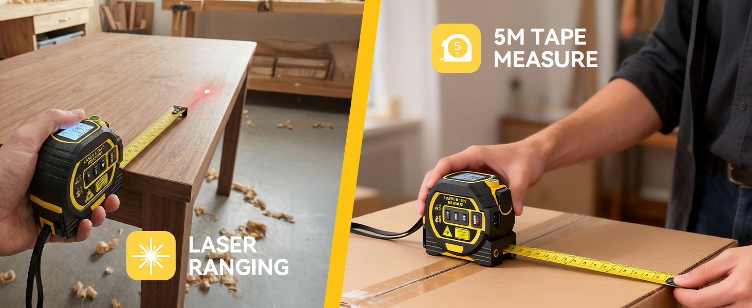 digital tape measure with laser