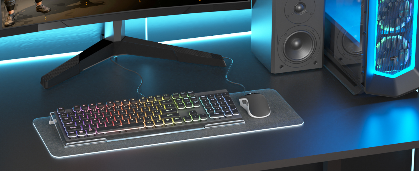 Acrylic Tilted Computer Keyboard Holder