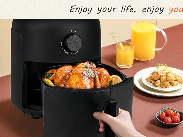 MIRASTON 2.6QT Knob Air Fryer