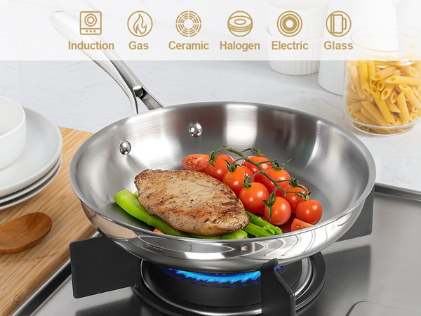 Stainless Steel Frying Pan 8 inch