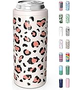 TILUCK Skinny Can Cooler for Slim Beer &amp; Hard Seltzer, Stainless Steel, Doucle-Walled Stainless S...
