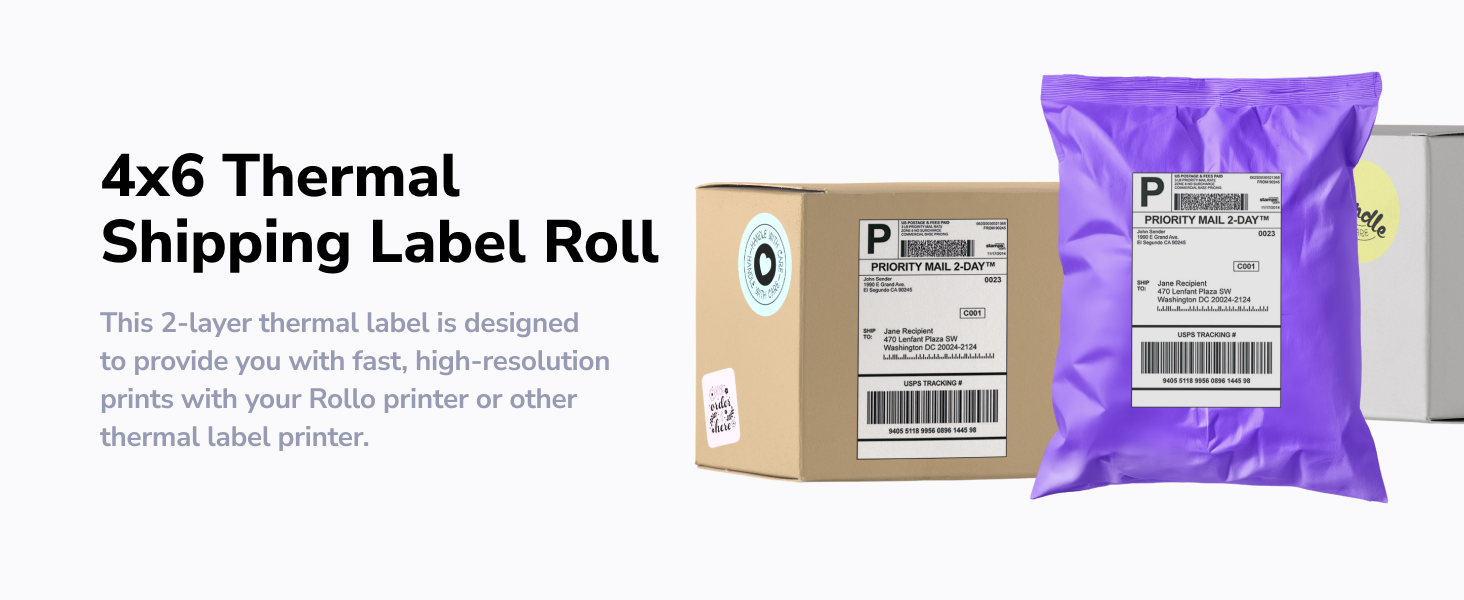 4x6 thermal labels shipping labels 4 x 6 roll address paper 46 package ecommerce essential