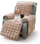 TOPCHANCES Thick Plush Rabbit Recliner Chair Cover,Warm Non Slip Lazy Boy Recliner Slipcover Cove...