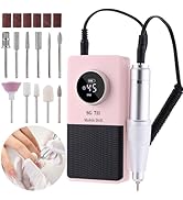 Electric 45000RPM Nail Drill Machine Rechargeable Portable Nail File Electric DIY Nail Drill Kit ...