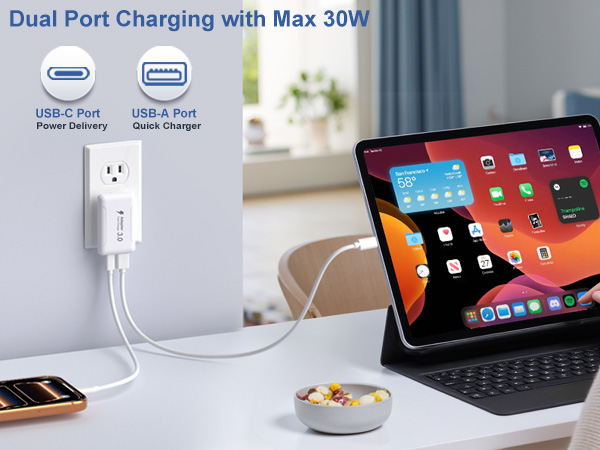 usb charger block flat