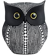 Owl Statue Decor (Black) Small Crafted Figurines for Home Decor 2021 Holiday Accents, Bookshelf T...