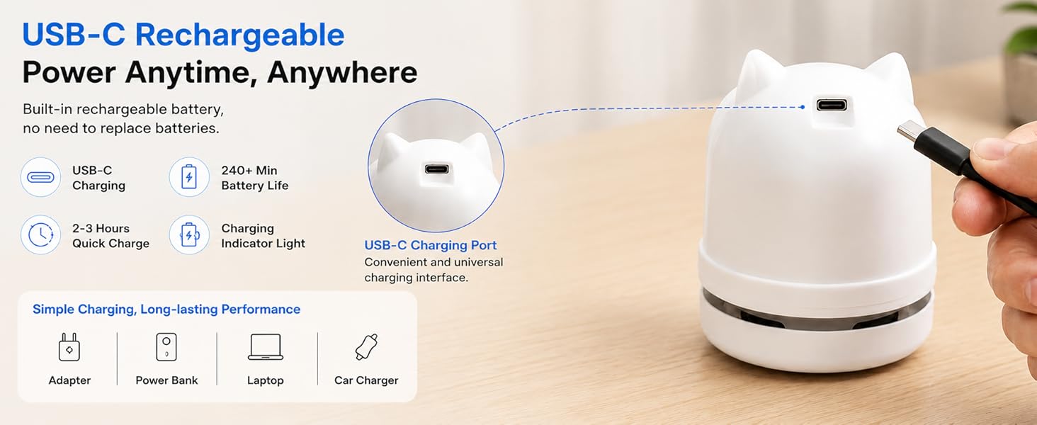 Desktop vacuum cleaner