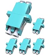 VANDESAIL Fiber Optic Coupler, LC to LC Duplex Multimode Fiber Optic Cable Adapter Coupler OM1 OM...