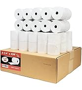 (48 Gsm Paper Thickness) 2 1/4 x 230ft 1-Ply Thermal Paper [50 Rolls] BPA Free Cash Register Tape...