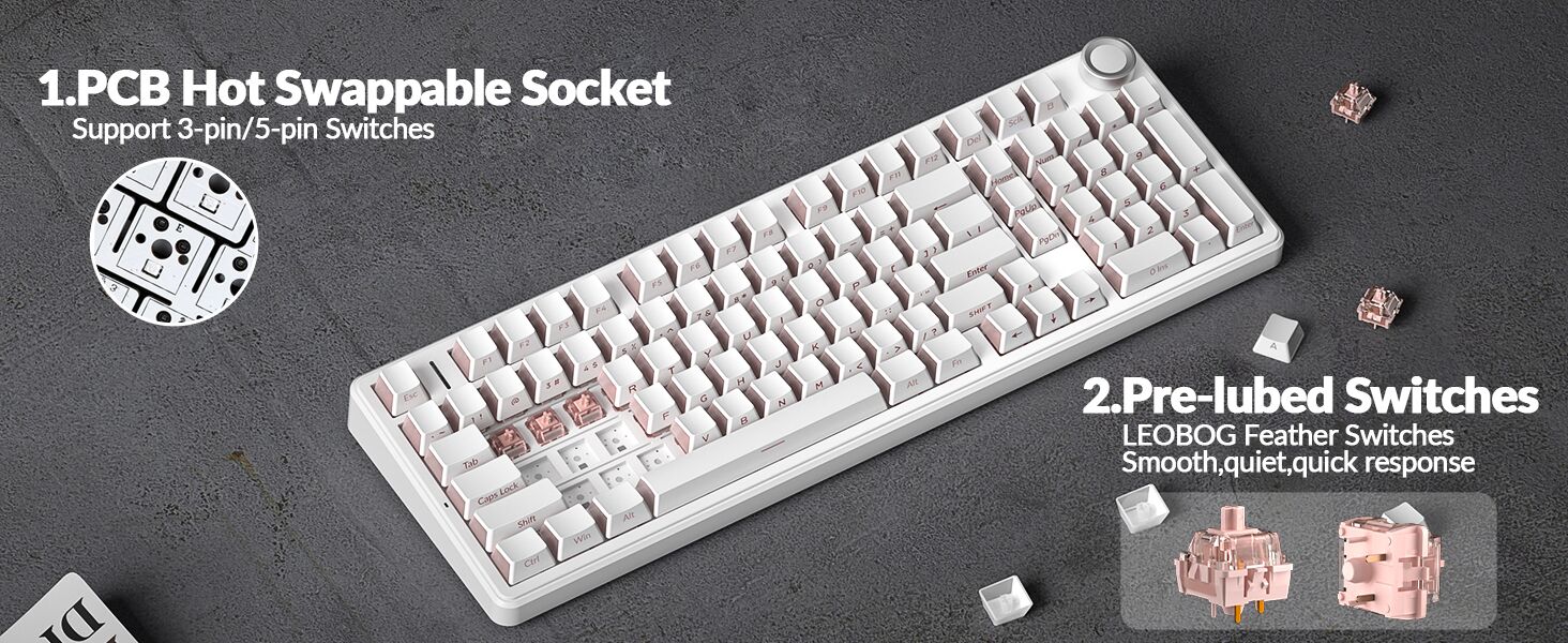 hot swappable mechanical keyboard quiet gaming keyboard custom keyboard office keyboard