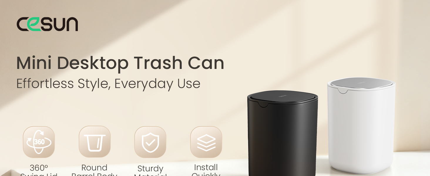 mini trash can for desk