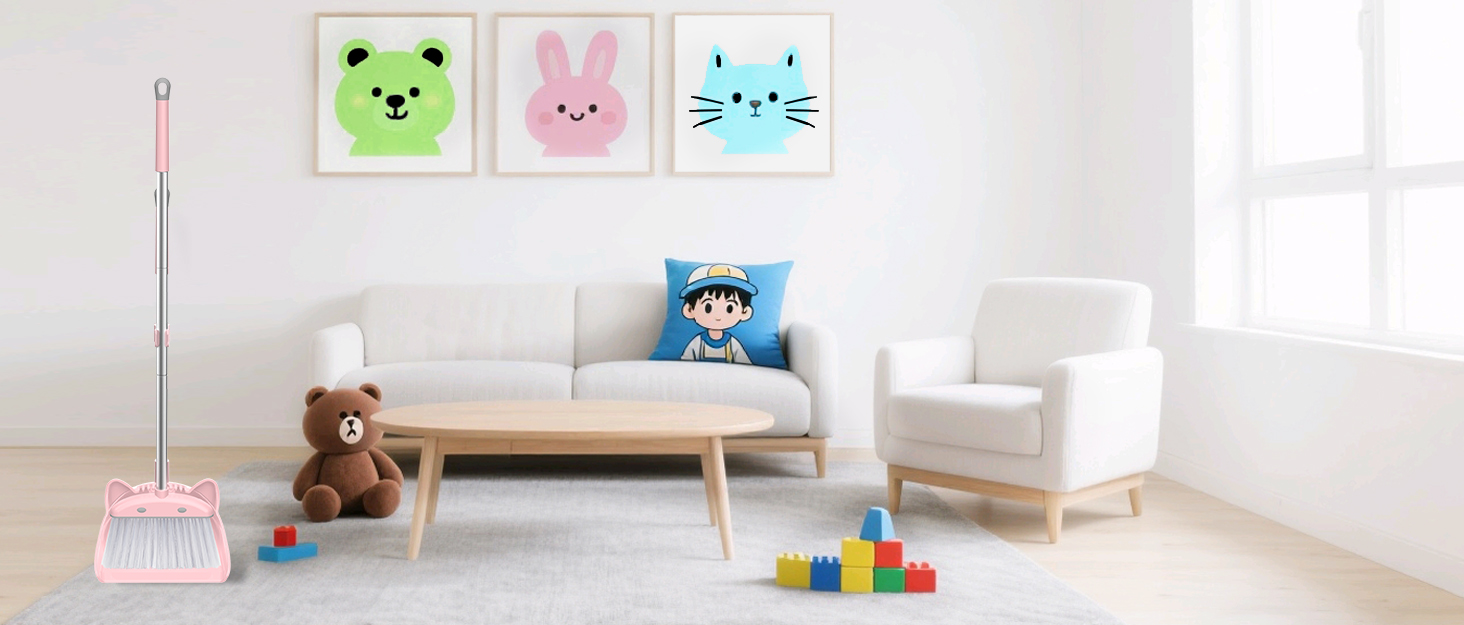 Mini Broom with Dustpan for Kids