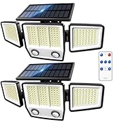 MDCMDCM Solar Motion Sensor Outdoor Lights Waterproof - 3000LM 3 Modes Security Lights Outdoor 27...