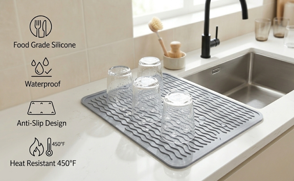 silicone dish drying mat