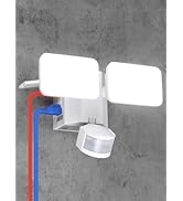 LEONLITE 28W LED Security Light with GFCI Outlets, Motion Sensor &amp; Dusk to Dawn Flood Lights Outd...