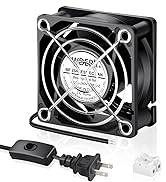 Wderair EC 60mm x 25mm Muffin Fan Axial AC 110v 120v 220v 240v Dual Ball for DIY Small Electronic...