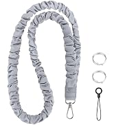 GMETINK Scrunchie Teacher Lanyard for ID Badges and Key, Stretchy Retractable Lanyard Straps for ...