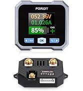 FORIOT Battery Monitor with 50A Shunt, 10-100V Coulometer with LCD Backlight Screen, Voltage Curr...