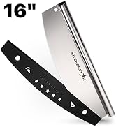 16" Pizza Cutter by KitchenStar | Sharp Stainless Steel Slicer Knife - Rocker Style w Blade Cover...