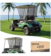 10L0L Golf Cart Sun Shade Cover for Yamaha G29 Drive2, 2 Passenger Foldable UV-Resistant Mesh Cov...