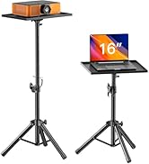 AMADA HOMEFURNISHING Projector Stand, Laptop Stand with Adjustable Height 22 to 36 inch, Projecto...