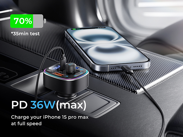 48W bluetooth car fm transmitters