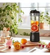 SHANGSKY Personal Blender Portable Blender for Smoothies 17 oz, Mini Blender Cup for Kitchen Offi...