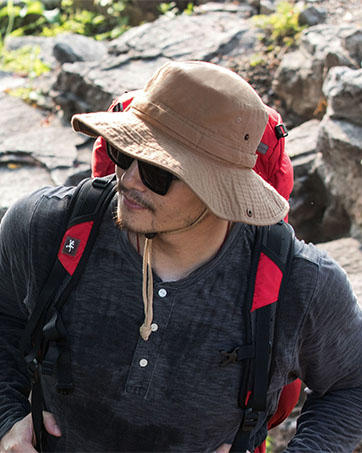 khaki hat