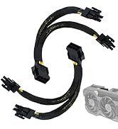 SATUY 8 Pin PCIe Splitter Cable, PCIe 8 Pin Female to Dual 8 Pin (6+2) Male Power Adapter Cable, ...
