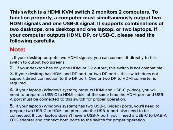 KVM switch HDMI