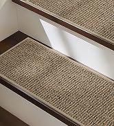BEQHAUSE Stair Treads for Wooden Steps 28inX9in, Carpet Stair Treads Non Slip Indoor, Machine Was...