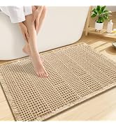 Smiry Waffle Bath Mat 32x20, Extra Soft Absorbent Bathroom Rugs, Non Slip Quick Dry Machine Washa...