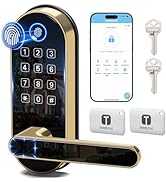 Keyless-Entry Keypad Fingerprint Smart Lock: Digital Door Lock with Code Passcode, Electronic Doo...