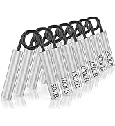 ZEAGUS Grip Strength Trainer 7 Pack,50LB-350LB Metal Hand Grip Strengthener,Non-Slip Heavy-Duty F...