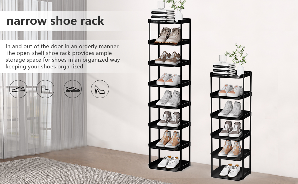 narrow shoe rack