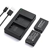LP-E17 Battery 2-Pack and Dual USB Charger for LP E17, RP, Rebel SL2, SL3, T6i, T6s, T7i, T8i, M3...