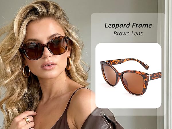 Leopard Frame Brown Lens