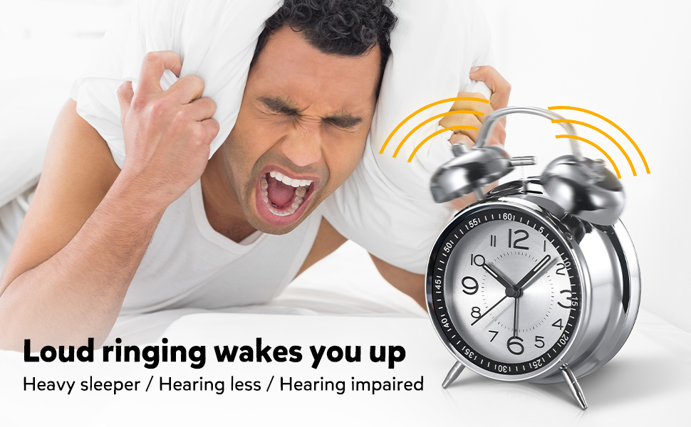 Loud alarm clock for heavy sleepers adults