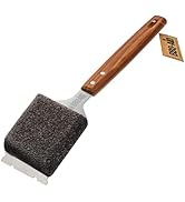 BBQ-AID Bristle Free Grill Brush and Scraper for Barbecue - Extended Large Wooden Handle With Rep...