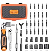 KeenWise 2880A 38 in 1 Ratcheting Screwdriver Set: Multi-functional Magnetic Screwdriver with Soc...