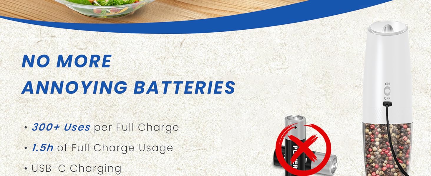 Electric Peppe&amp;Salt Grinder Set