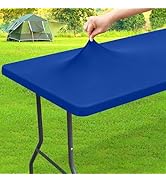 homing Spandex Elastic Tablecloth for 6 Foot Rectangle Tables, Stretch Fitted Picnic Table Cover,...