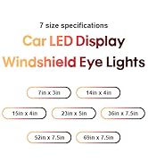 Super RGB Dynamic LED Devil Eye Lights for Car Motorcycle Windshield, 6.8 x 2.8 inches Colorful F...